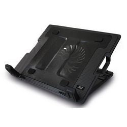 Support pour ordinateur portable Act ac8110, aluminium noir, plastique