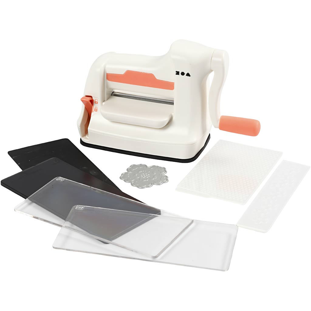 Creativ company starter set - machine à poinçonner et à gaufrer, A7, feuille 74x105 mm, 1 set