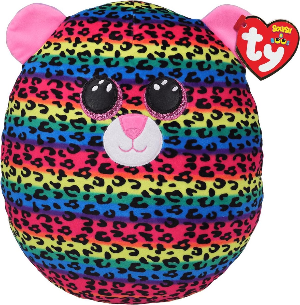 Ty squish a boo coussin câlin léopard à pois 23 cm