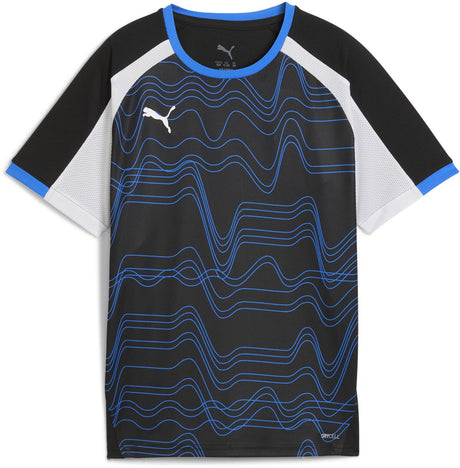 Puma individualliga Graphic Jersey Jr T-shirt de sport unisexe - noir-blanc-ultra bleu