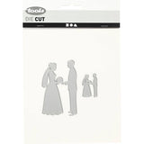 Gabarit de découpe Creativ company, couple de mariés, dimensions 52x81+23x35 mm, 1 pièce