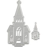 Creativ company matrices de découpe et de gaufrage, églises, dimensions 46x91+18x35 mm, 1 pièce
