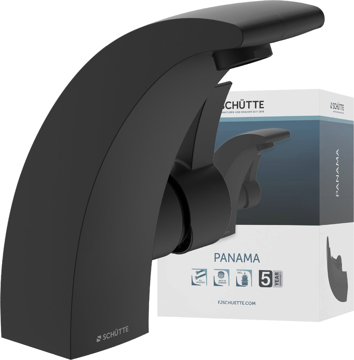 Robinet de lavabo Schütte Panama - noir mat