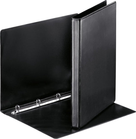 Classeur à anneaux A4 Esselte essentials panorama - largeur de dos de 30 mm - capacité de 140 feuilles - noir