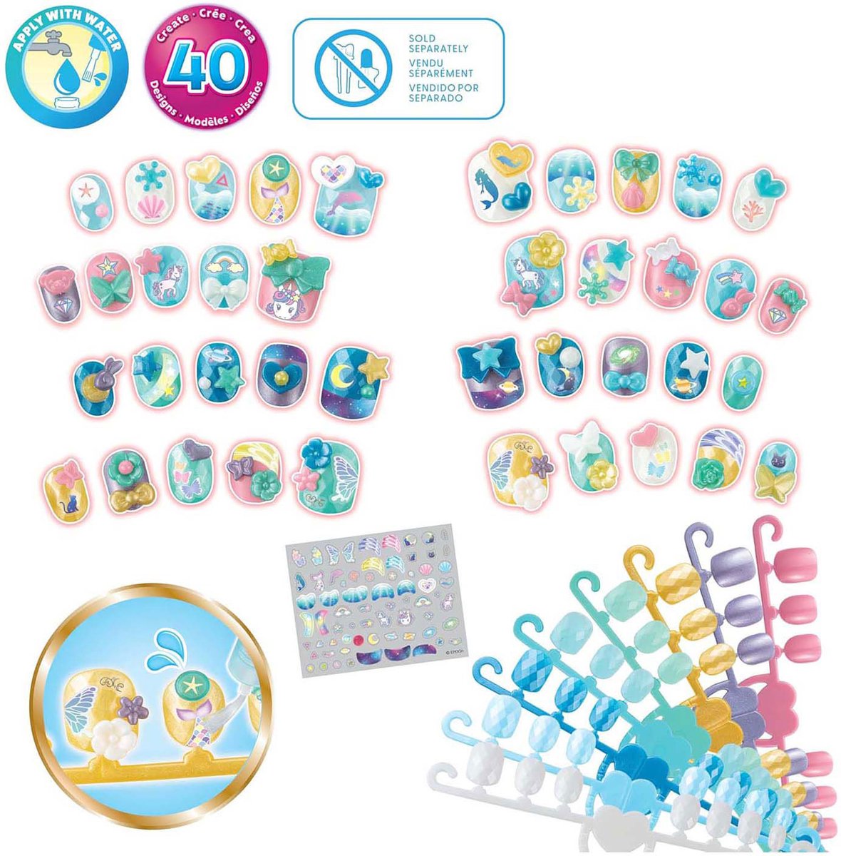 Recharge pour ensemble d'ongles magiques Aquabeads