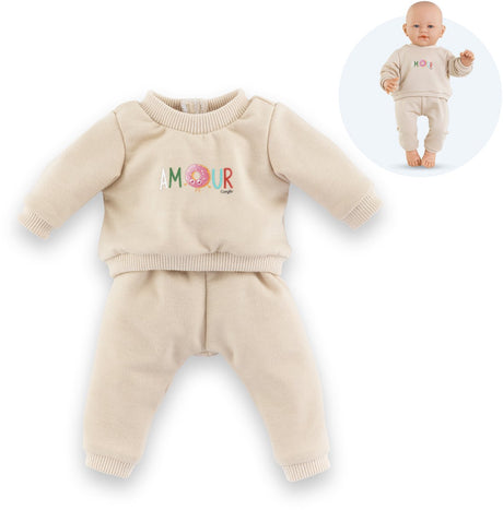 Survêtement Corolle beige pour poupée bébé, 42cm