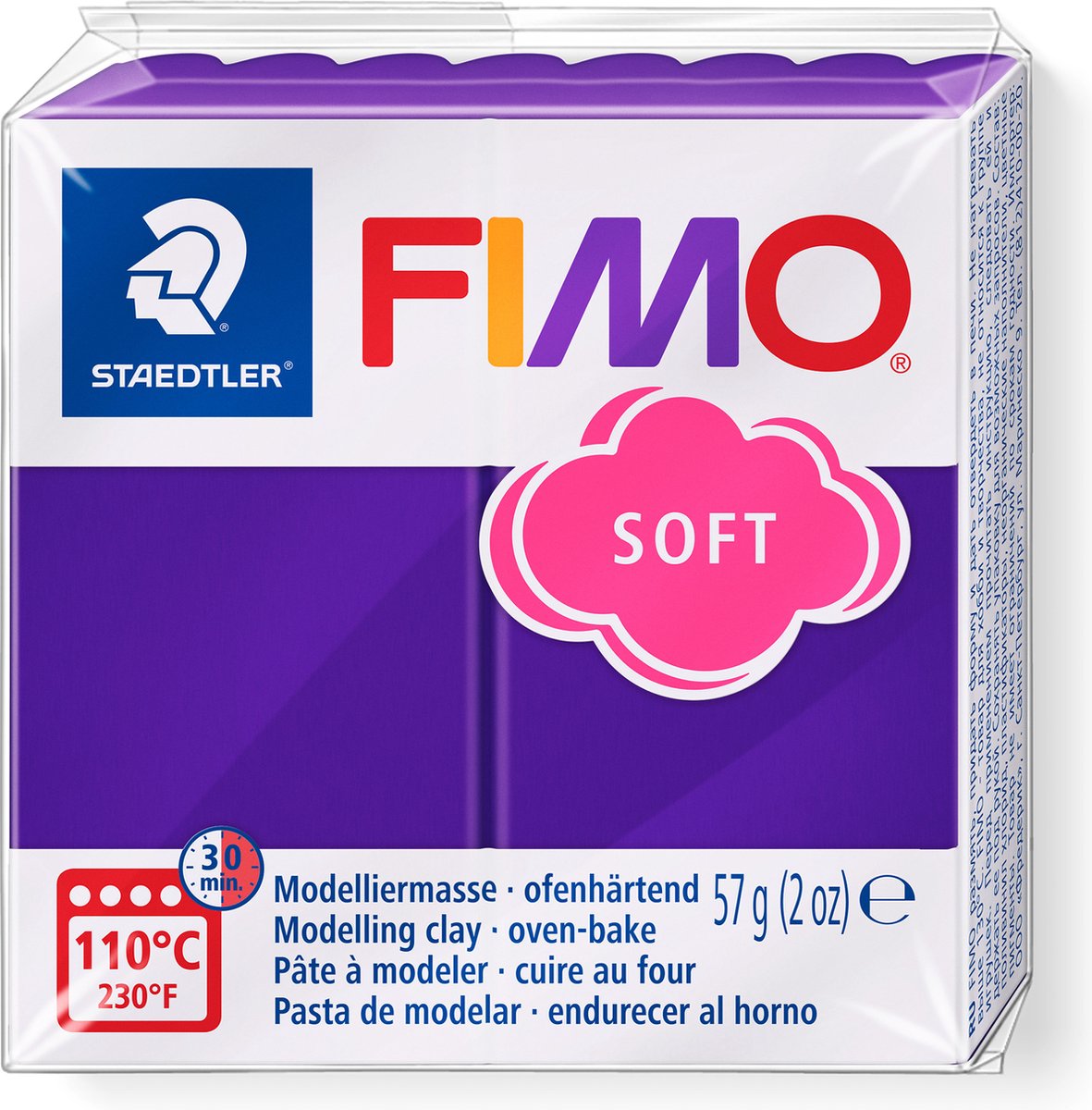 Fimo® soft, prune, 57 gr 1 boîte