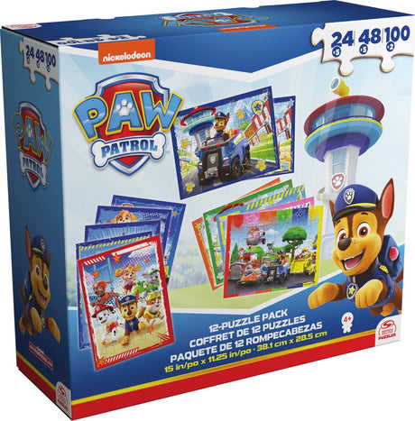 Spinmaster puzzle pack Paw Patrol 12 pack 5x24 pièces, 5x48 pièces, 2x100 pièces