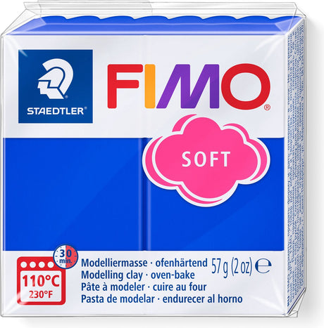 Pâte à modeler Fimo soft 57 g bleu brillant