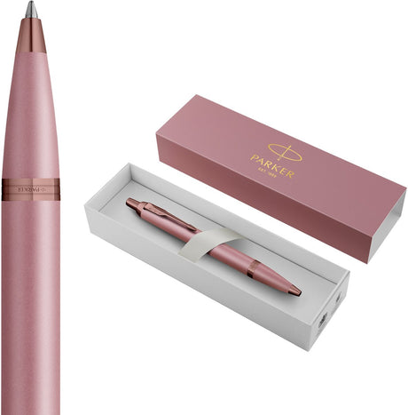 Parker dans un stylo à bille | collection touche finale | finition violet clair | moyen | bleu | emballage cadeau