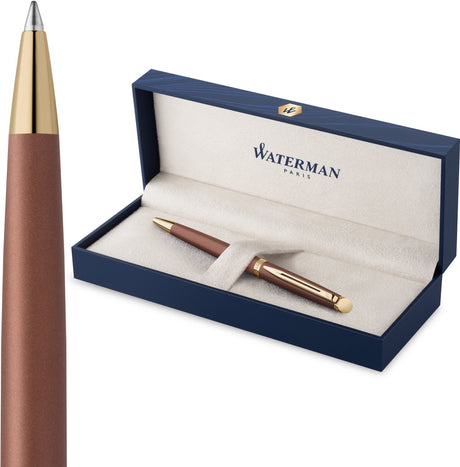 Stylo à bille Waterman hémisphère | la version subtile | rouge cuivré | point moyen | avec coffret cadeau