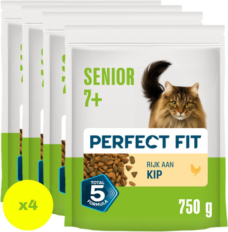 Nourriture pour chat Perfect Fit - Senior - Poulet - 4x750g