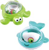 Playgo jouets de bain baignoire twinklers - baleine et tortue - 2 pcs.