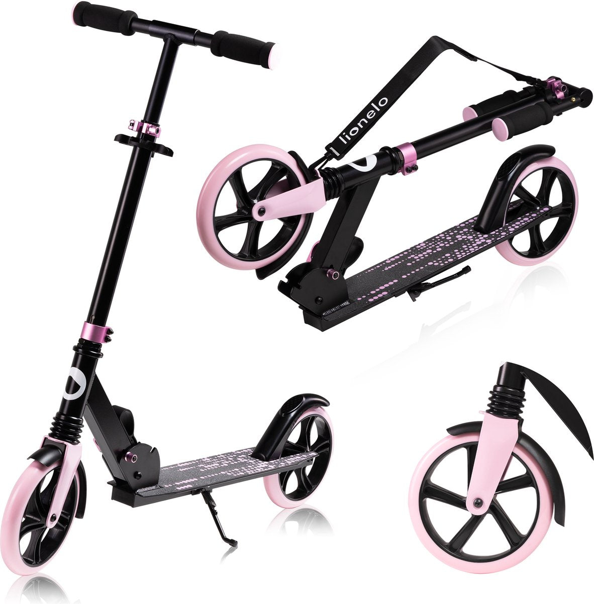 Lionelo Luca - scooter - capacité de charge jusqu'à 100 kg - scooters pour enfants - roulements ABEC-7 - pour garçons et filles - trois options de hauteur réglable