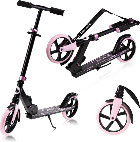 Lionelo Luca - scooter - capacité de charge jusqu'à 100 kg - scooters pour enfants - roulements ABEC-7 - pour garçons et filles - trois options de hauteur réglable