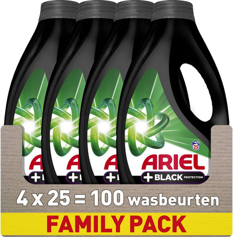 Lessive Ariel + protection noire - 4 x 25 lavages