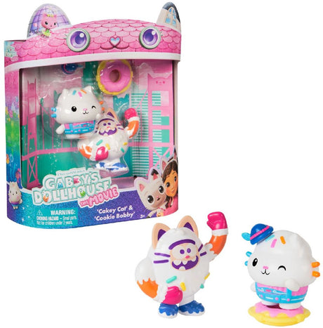Gabby's Dollhouse, la figurine du film avec 2 chatons Cakey Cookie Bobby | 2 pièces