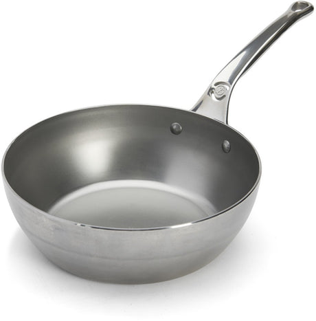 Poêle Debuyer de Buyer Mineral B Pro ø 24 cm - tôle d'acier - sans pfas - avec poignées inox - convient pour induction - fabriquée en France