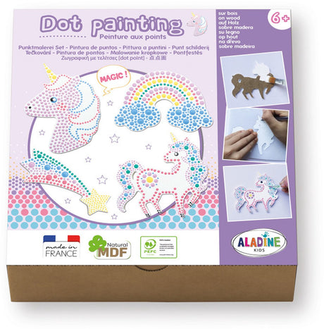 Kit de peinture à points Aladine - Licorne