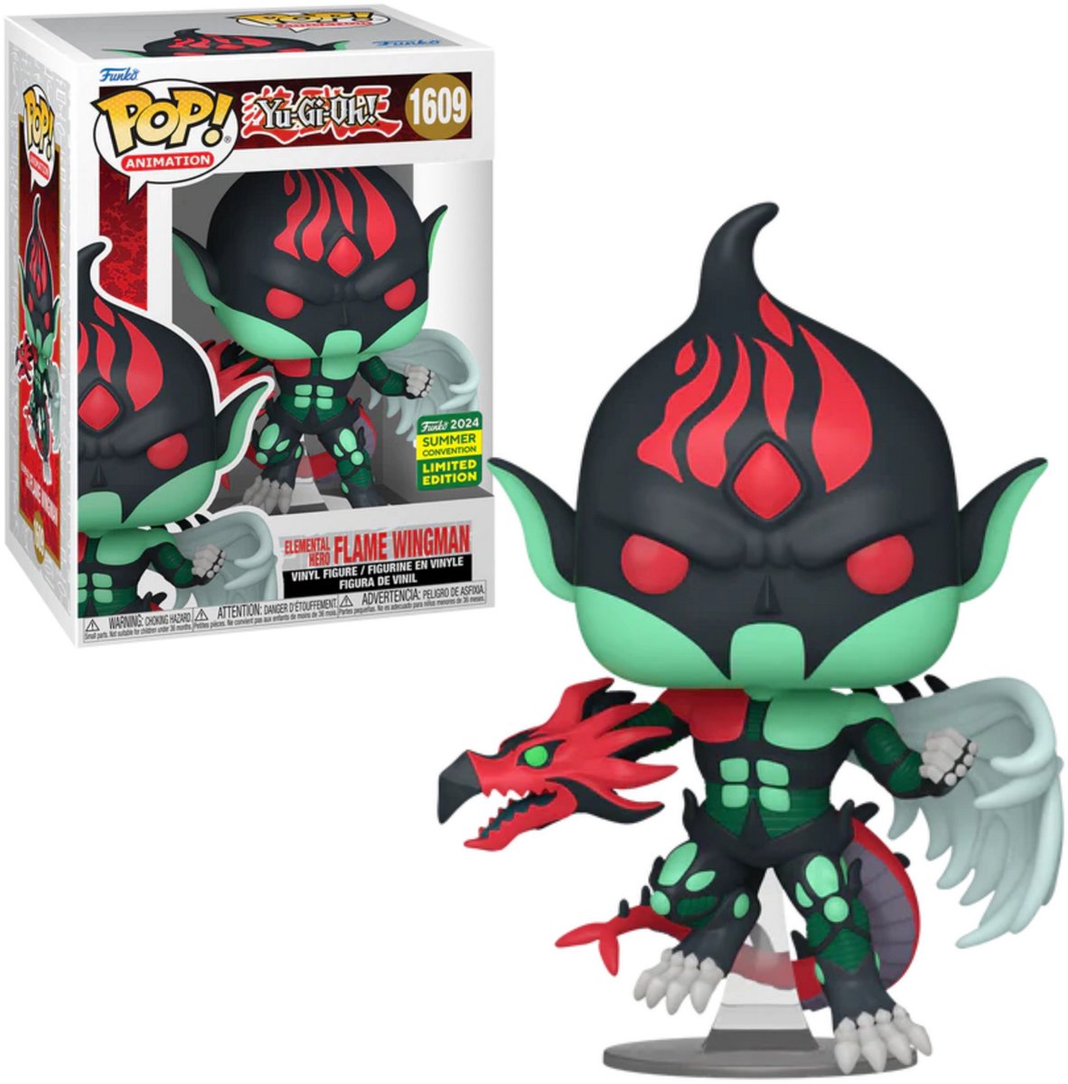 Funko-pop ! animation : yu-gi-oh - ailier de la flamme, héros élémentaire #1609 [exclusif à la convention d'été 2024]