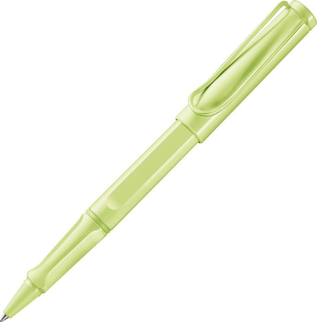 Stylo roller Lamy Safari Spring Green - avec poignée ergonomique, largeur de trait m - boîtier en plastique ASA robuste - avec recharge m 63 en noir