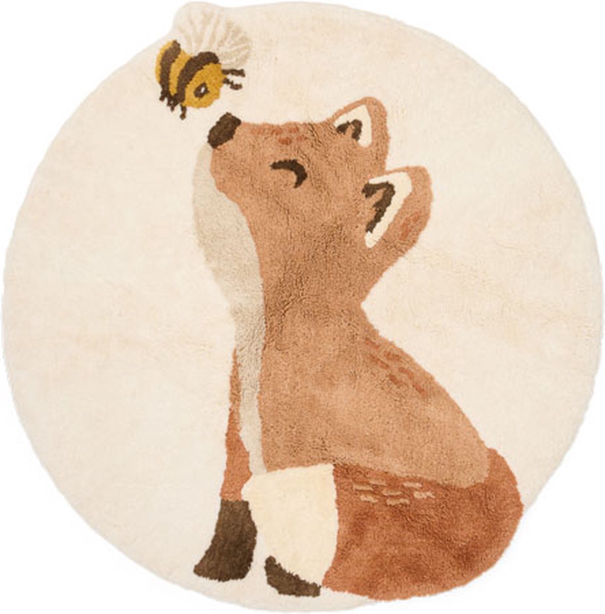 Little dutch vloerkleed vos - beige - forest friends