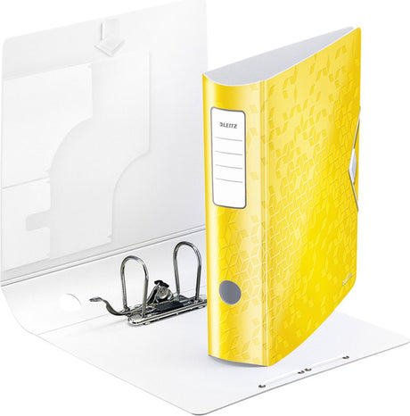 Leitz classeur wow 180° actif a4 82mm pp jaune - 5 pièces