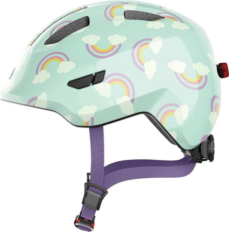Abus helm smiley 3.0 LED Blue Rainbow m 50-55cm