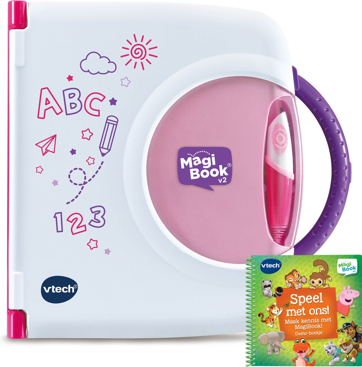 Vtech magibook starter set rose avec livre de démonstration