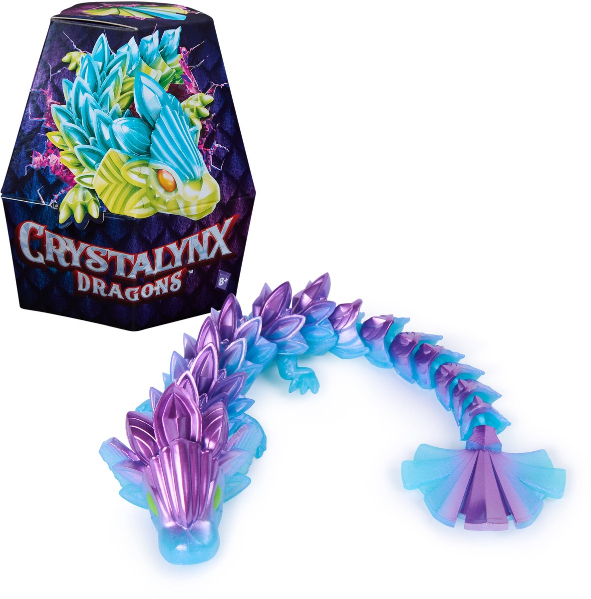 Crystalynx Spin Master Dragon Toy Figure Crystal Lynx Mini figurine articulée de 23 cm.