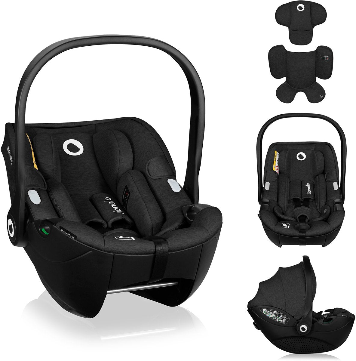 Lionelo moxie i-size - porte-bébé auto dès la naissance - 40-87 cm - dos à la route (rwf) - tissu bambou - dri-seat - poids léger 4,3 kg - compatible isofix - mousse à mémoire de forme - ceintures magnétiques - pare-soleil - appui-tête réglable
