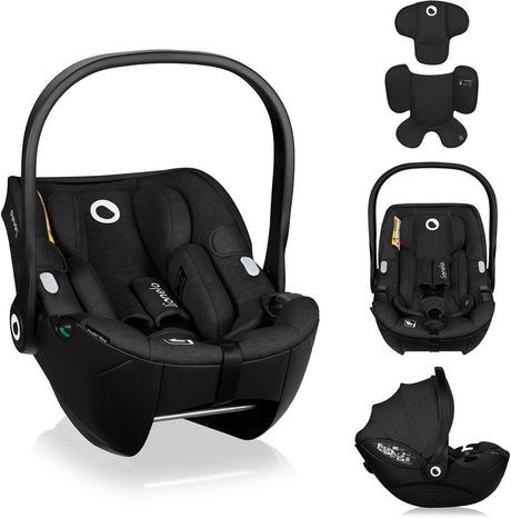 Lionelo moxie i-size - porte-bébé auto dès la naissance - 40-87 cm - dos à la route (rwf) - tissu bambou - dri-seat - poids léger 4,3 kg - compatible isofix - mousse à mémoire de forme - ceintures magnétiques - pare-soleil - appui-tête réglable