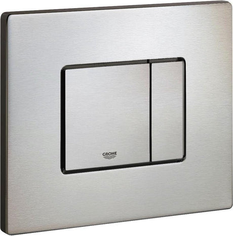 WC à panneau de commande Grohe skate cosmopolitan - horizontal - double chasse - acier inoxydable