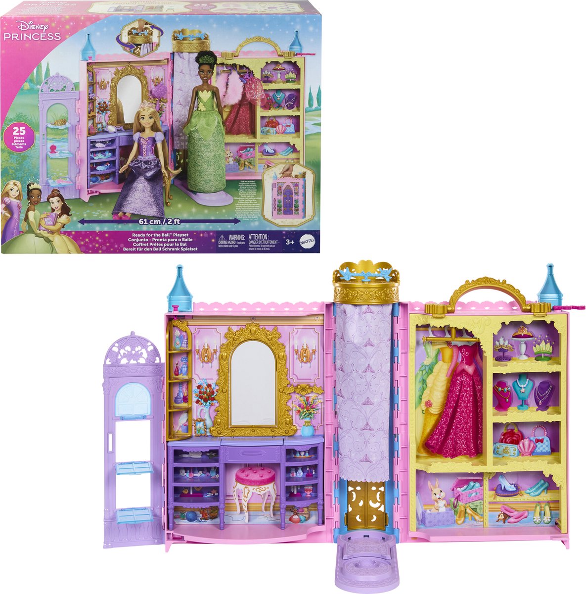 Ensemble de jeu princesse Disney prêt pour le bal