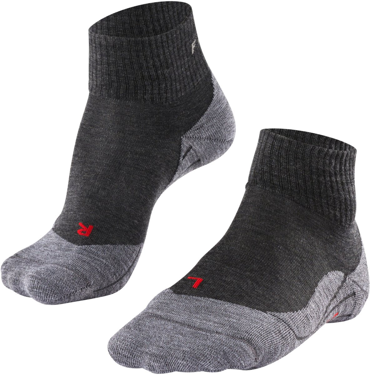 Falke tk5 chaussettes de marche courtes anti-ampoules en laine fine matière fonctionnelle femme gris - taille 35-36