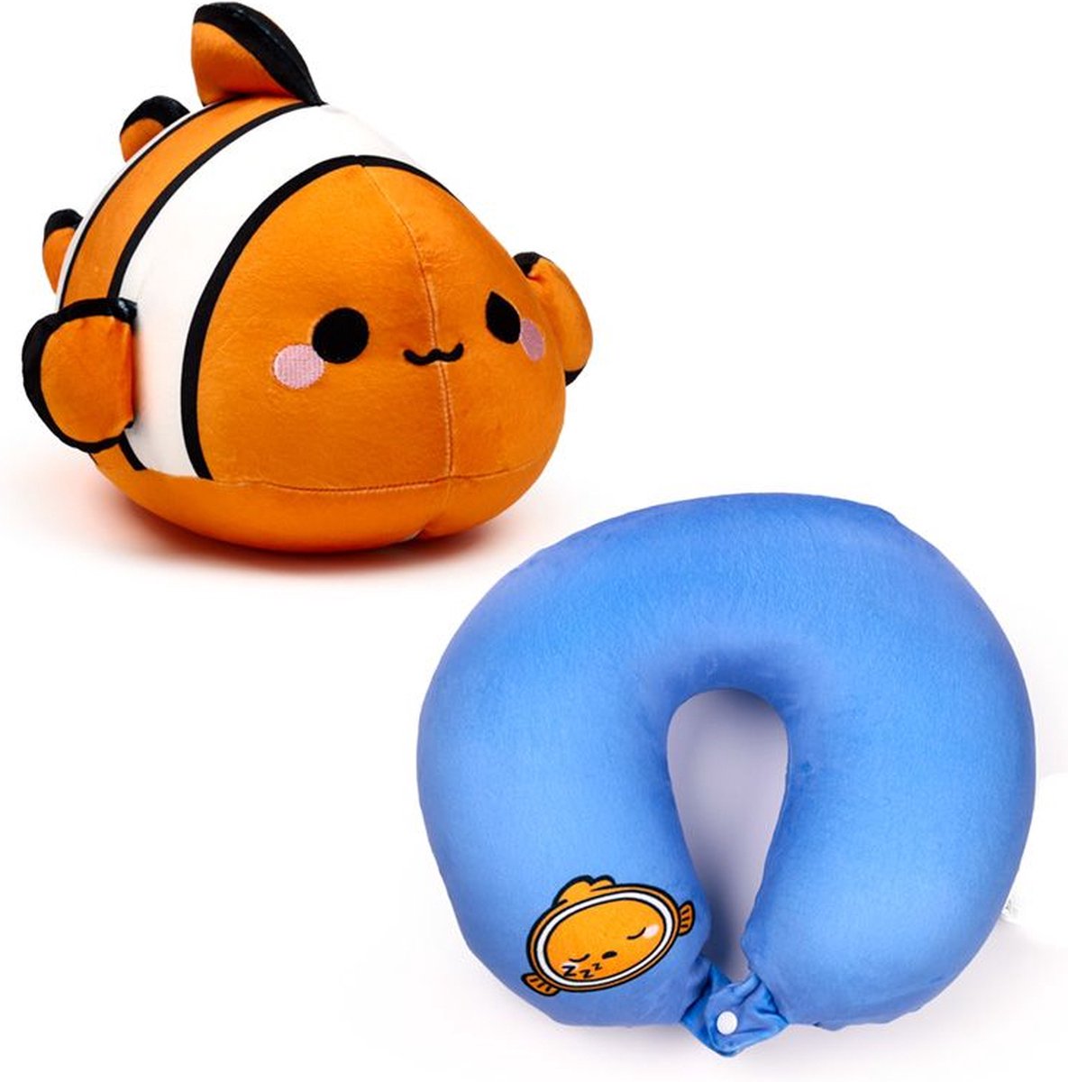 Swapseazzz Adoramals Clownfish Oreiller de voyage en peluche 2 en 1