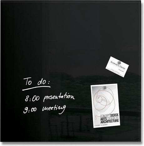 Tableau magnétique en verre Sigel - artverum - 48x48cm - noir - si-gl110
