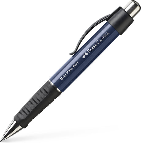 Stylo à bille Faber-Castell - grip plus - bleu métallisé - largeur d'écriture m - fc-140732