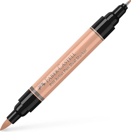 Marqueur de dessin Faber-castell - stylo d'artiste Pitt - 132 beige rouge - duomarkers - marqueur double face - fc-162132