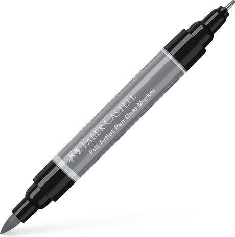 Stylo à dessin Faber-castell - stylo d'artiste Pitt - marqueur duo - 232 gris froid iii - fc-162232