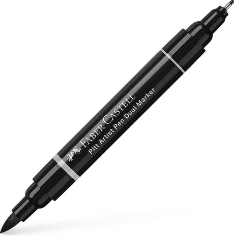 Stylo à dessin Faber-castell - stylo d'artiste Pitt - marqueur duo - 199 noir - fc-162199