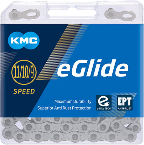 Chaîne de queues Kmc eglide ept argent 118 maillons 11s