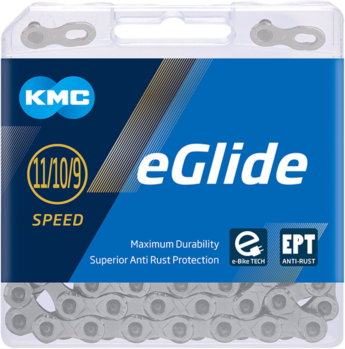 Chaîne Kmc eglide cues chaînes eglide ept 9 1 1 2 x 11 128 118gl f.cues