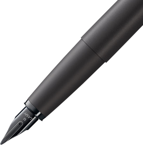 Stylo plume Lamy Studio lx-all-black – stylo plume universel dans un élégant boîtier entièrement métallique – avec clip hélice et plume en acier de taille f – avec cartouche d'encre bleue T 10