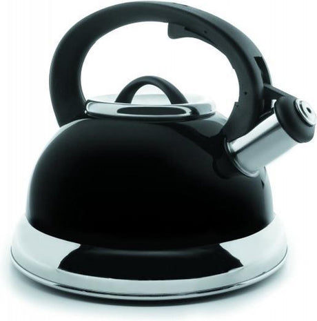 Bouilloire sifflante Lacor 2,5 litres - acier inoxydable noir