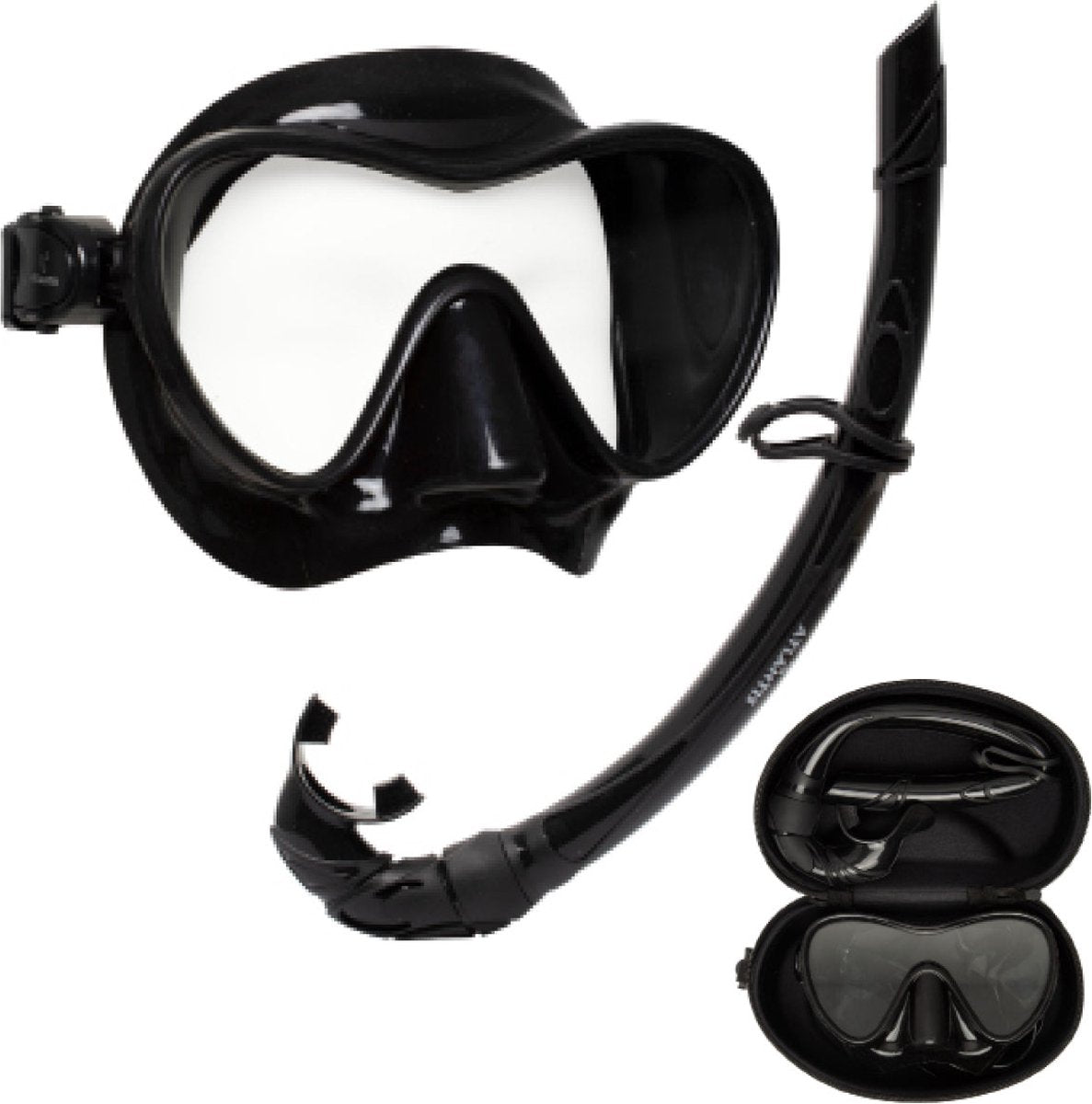 Atlantis Bali combo - ensemble tuba - lunettes de plongée - tuba - adultes - noir