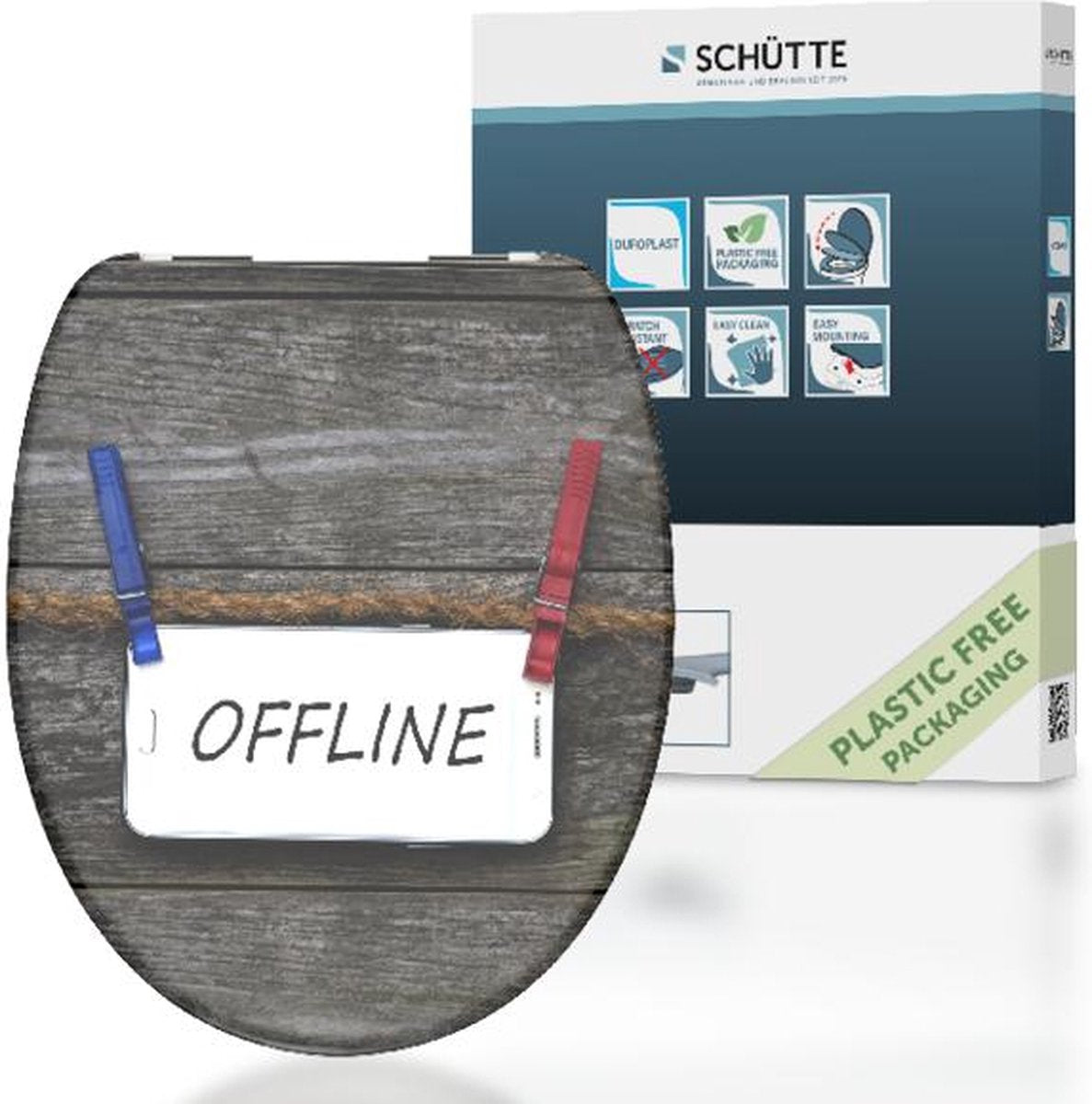 Siège de toilettes Schütte avec une ligne douce hors ligne