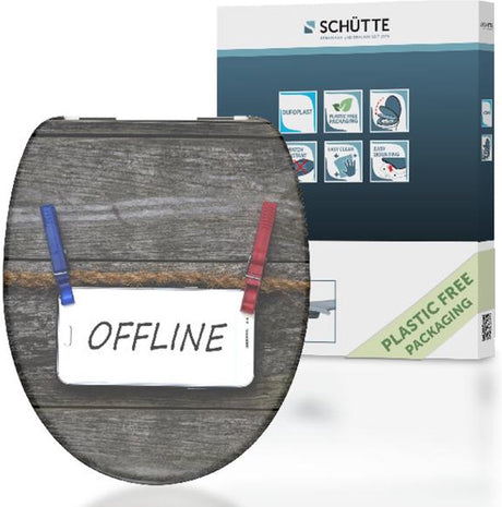 Siège de toilettes Schütte avec une ligne douce hors ligne