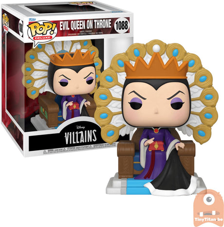 Figurine de collection Funko Blanche-Neige Disney pop ! méchants de luxe reine maléfique sur trône 9 cm multicolore