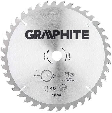Série Graphite - lame de scie circulaire widia - 315mm - 40 dents